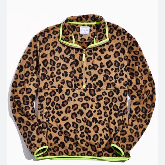 Urban Outfitters Other - UO Polar Fleece Half-Zip Animal Print Sweatshirt